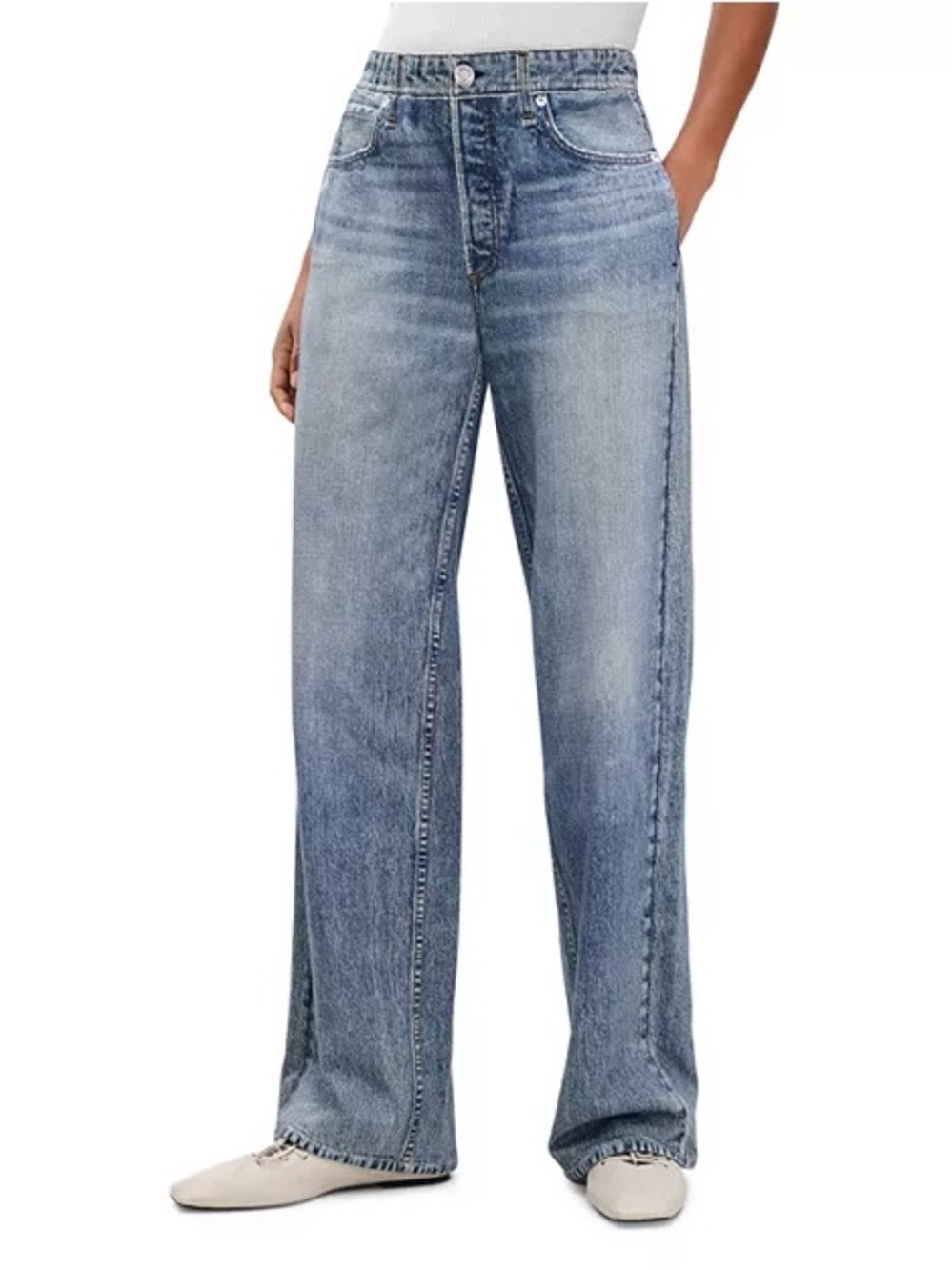 Rag and Bone rb Miramar Mid Rise Wide Leg